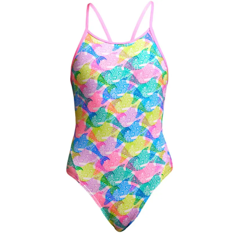 Funkita Girls Diamond Back One Piece Swimsuit Pastel Porpie